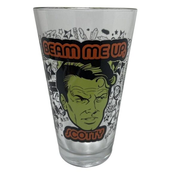 Star Trek Beam Me Up Scotty Pint Glass - One piece - Picture 1 of 6